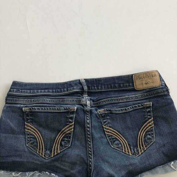 Hollister Shorts Women's Blue Denim Mini Shorts Reg Fit Size 5 w27 30x1.5 - Picture 12 of 12